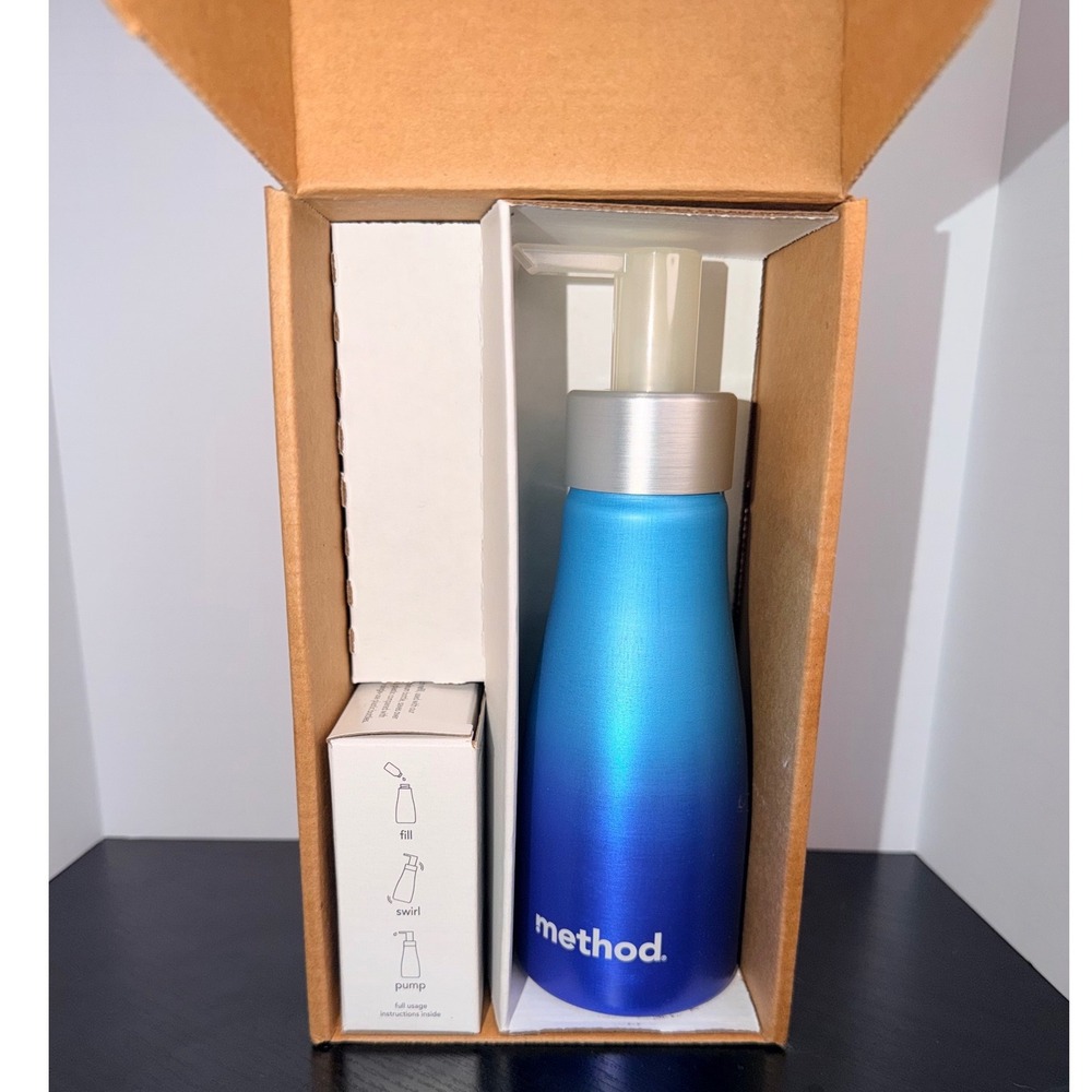 Method Sea Minerals Foaming Hand Wash Refill Reuse Aluminum Bottle Kit NEW